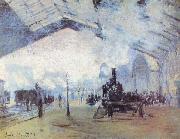 Claude Monet Saint Lazare Train Station France oil painting artist